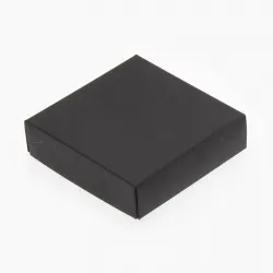 4 Choc Black Ribbed Folding Lid